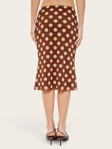 Anna Polka Dot Midi Skirt