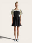 Ruffle Sleeve Button-Up Mini Dress
