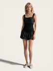 Ruffled Bubble-Hem Mini Dress