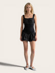 Ruffled Bubble-Hem Mini Dress
